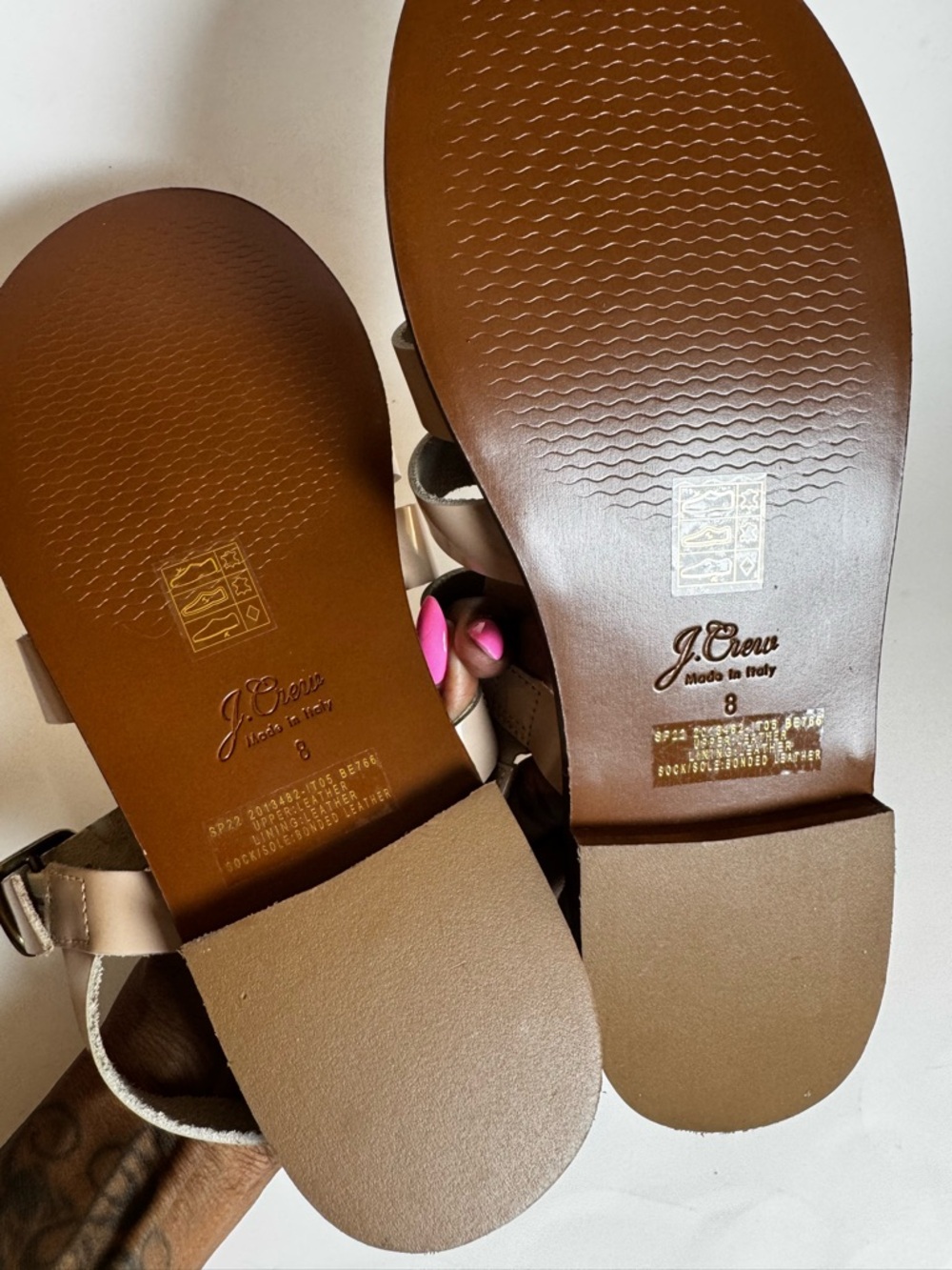 J.Crew Italian Fisherman Sandals in Shiny Spazzolato Leather - Picture 5 of 7